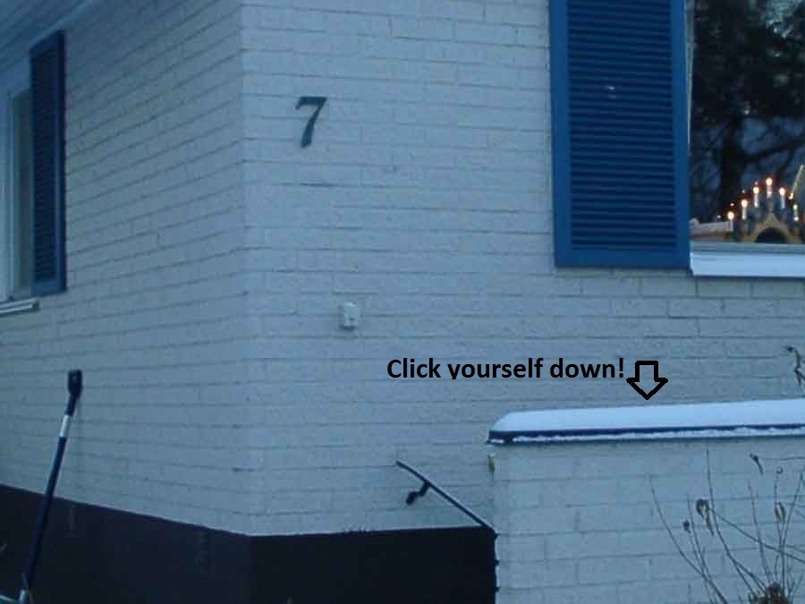 Go down the stairway to the basement